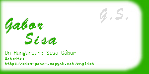 gabor sisa business card